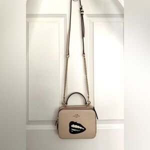 Coach Cream and Black Tom Wesselman Crossbody Bag